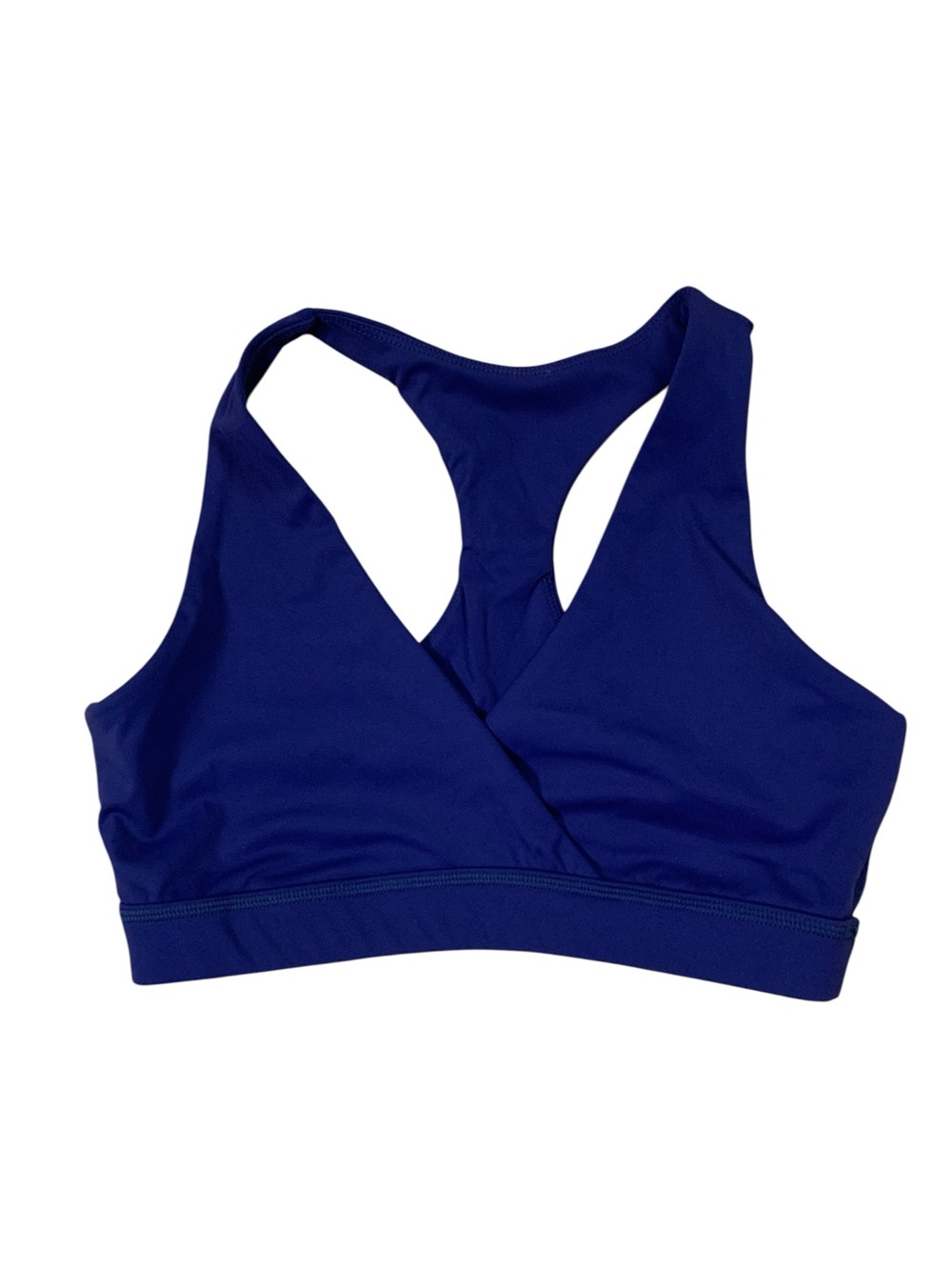 FRN Cobalt Blue Racerback Wrap Sports Bra Workout Gym Yoga Athleisure S